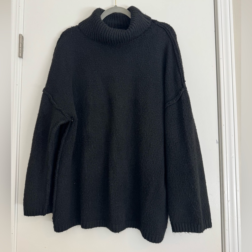 Women's Cozy Black Turtleneck Sweater